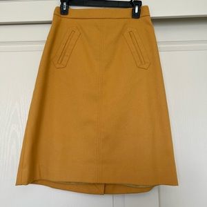 High waist retro mustard skirt size small